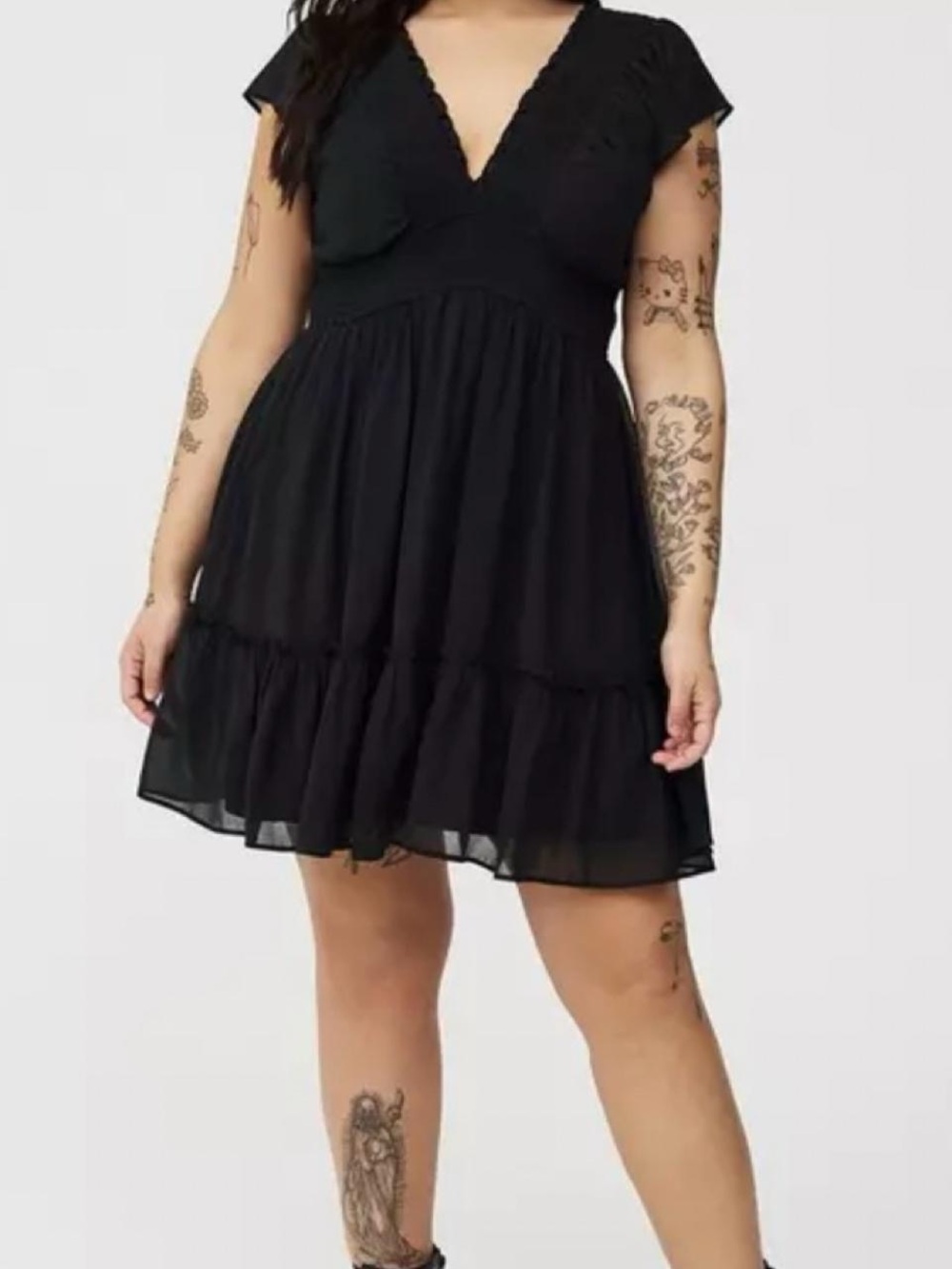 NWOT Torrid Ruffle Chiffon Mini Dress Size 2